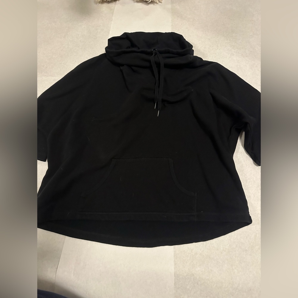 Black mock/turtle neck with Front Pocket